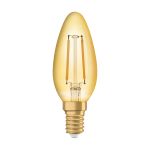 Ledvance Vintage 1906 LED E14 Kerze Gold 1.5W 120lm - 824 Extra Warmweiß | Ersatz für 15W