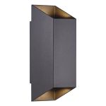Nordlux Nico Wandleuchte Aluminium Schwarz Up & Down | IP54 - Geeignet für 2x GU10